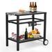 Outdoor Grill Cart Pizza Oven Stand BBQ Prep Table