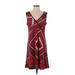Lole Casual Dress - A-Line V-Neck Sleeveless: Red Dresses - Women's Size 3