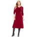 Plus Size Women's Rib Knit Sweater Dress by Woman Within in Classic Red (Size 30/32)