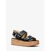 Michael Kors Colby Leather Flatform Sandal Black 8