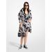 Michael Kors Palm Print Woven Anorak Black L