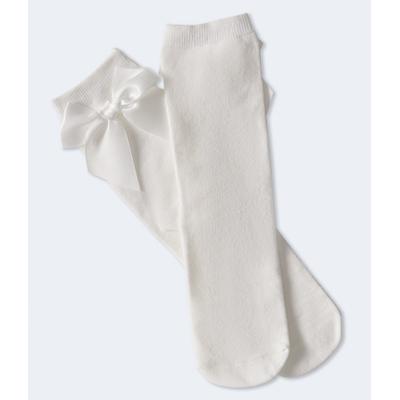 Aeropostale Womens' Bow Crew Socks - White - Size One Size - Polyester