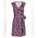 Kate Spade Dresses | Kate Spade - Purple Speckled Satin Wrap Dress Sz 4 | Color: Pink/Purple | Size: 4