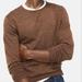 J. Crew Sweaters | J. Crew Men's Merino Wool-Blend Crewneck Sweater New Size Medium | Color: Brown/Tan | Size: M