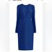 J. Crew Dresses | J. Crew Blue Sheath Dress Long Sleeve Size 0 With Zip Detail At Sleeve | Color: Blue | Size: 0