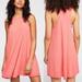 Free People Dresses | Free People Fp Beach High-Neck Ribbed Sleeveless Racerback Tank Dress Co | Color: Orange/Pink | Size: M