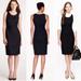 J. Crew Dresses | Jcrew Womens Black Business Casual Dress Knee Length Pencil Size 6 Petite Wool | Color: Black | Size: 6p