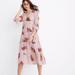 Madewell Dresses | Madewell Tie-Sleeve Tiered Midi Dress | Color: Pink | Size: M