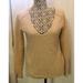 Free People Sweaters | Free People Alpaca Wool Sweater Womens Tan V Neck Pullover Size M | Color: Brown | Size: M