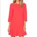 Kate Spade Dresses | Kate Spade 3/4 Sleeve Crepe Flounce Dress Size 4 | Color: Red | Size: 4