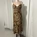J. Crew Dresses | J Crew Brown Floral Spaghetti Strap Silk Midi Dress Size 6 | Color: Brown/Cream | Size: 6