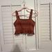 American Eagle Outfitters Tops | American Eagle Embroidered Tank Top. Size S. | Color: Red/Tan | Size: S