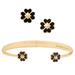 Kate Spade Jewelry | Kate Spade Black Spades & Studs Earrings & Bracelet Matching Jewelry Set | Color: Black/Gold | Size: Set