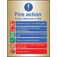 Deluxe Signs - Fire action auto dial with lift - brass - Brass