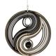 POMMERNTRAUM ® Stainless Steel Wind Chime Wind Chime Stainless Steel Wind Dancer Twister Garden Decoration Yin Yang in Black White