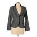 White House Black Market Blazer Jacket: Short Gray Print Jackets & Outerwear - Women's Size 10