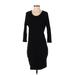 James Perse Casual Dress - Sheath: Black Solid Dresses - Women's Size Small