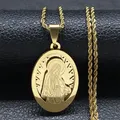 Collier en acier inoxydable de la Vierge Marie pour hommes et femmes pendentif Foi Notre Dame