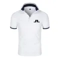 T-shirt de golf J Lindeberg pour homme vêtements de golf confortables t-shirt à manches courtes