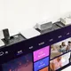 Étagère supérieure pour écran TV moniteur de bureau stockage TV routeur T1 console de jeu