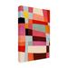 Trademark Fine Art Warm Colors Bauhaus Geometry 4 On Canvas by Ana Rut Bre Print Canvas, Cotton in Pink/Red/Yellow | 19 H x 12 W x 2 D in | Wayfair