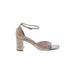 COCONUTS by Matisse Sandals: Silver Print Shoes - Women's Size 7 - Open Toe