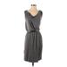 Ann Taylor LOFT Casual Dress Cowl Neck Sleeveless: Gray Dresses - Women's Size X-Small Petite