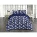 East Urban Home Marine Duvet Cover Set Corals Ocean Deep Sea Print Violet Blue White in Blue/White | Twin Duvet Cover + Standard Shams | Wayfair