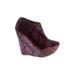 Havana Last Jeffrey Campbell Wedges: Purple Snake Print Shoes - Women's Size 7 - Almond Toe
