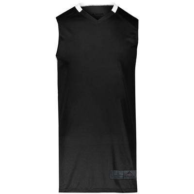 Augusta Sportswear 1731 Athletic Youth Step-Back Basketball Jersey T-Shirt in Black/White size Large | Polyester