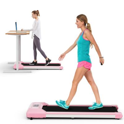 Costway 2.25 HP Walking Pad with LED Display and Remote Control-Pink