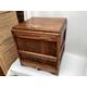 Vintage Oak Storage Trunk with One Drawer, Lamp Table, Stool