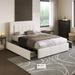 Queen Size Modern Style Upholstered Platform Bed,with Four Drawers, Button Tufted Headboard with PU Leather and Velvet