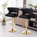 360° Swivel Velvet Bar Stools Set of 2, Adjustable Counter Height Dining Chairs with Nailhead Trim Backrest and Footrest