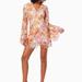 Free People Dresses | Elliatt Myrtle Minidress Floral-Printed, Eyelet Lace Dress Size M Nwt$309 | Color: Orange/Yellow | Size: M