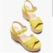 Kate Spade Shoes | Kate Spade "Jasper" Platform Wedge In Yellow Sesame | Color: Tan/Yellow | Size: 10