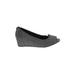 Clarks Wedges: Black Marled Shoes - Women's Size 8 1/2