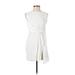 Zara Casual Dress - Mini Crew Neck Sleeveless: White Print Dresses - Women's Size Small