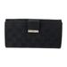 Gucci Accessories | Gucci Gucci Double Hook Long Wallet Bifold 74210 Gg Canvas Leather Black Silv... | Color: Black | Size: Os