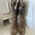 Coach Shoes | Coach Suede Heeled Boots | Color: Brown/Tan | Size: 8.5