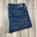 American Eagle Outfitters Jeans | American Eagle Super Stretch Low Rise Jegging Blue Denim Jeans Women's Size 4 | Color: Blue | Size: 4