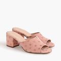 J. Crew Shoes | J. Crew Pink & Gold Star Suede Block Heel Mules | Color: Gold/Pink | Size: 9