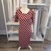 Lularoe Dresses | Lularoe Sz. Medium Graphic Print Dress "Julia" Comfort, Casual, Athleisure #1965 | Color: Black/Red | Size: M