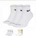 Nike Underwear & Socks | Nike Everyday Plus Cushioned Training Ankle Socks (3-Pack) In White/White S | Color: White | Size: S