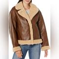 Levi's Jackets & Coats | Levi’s Women’s Faux Leather Sherpa Lined Moto Jacket | Color: Brown/Tan | Size: S