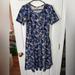 Lularoe Dresses | Lularoe Blue Multi Print Hidden Pocket Amelia Dress Size Large | Color: Blue | Size: L