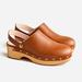 J. Crew Shoes | J. Crew Studded Camel Leather Convertible Wooden Clogs | Color: Brown | Size: 6