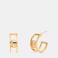 Coach Jewelry | Coach Gold Huggie Hoop Stage Coach Horse Earrings | Color: Gold | Size: Os