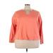 Torrid Pullover Sweater: Orange Print Tops - Women's Size 3X Plus
