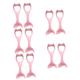 FOMIYES 10 Pcs Mascara Brush Reusable Eyeliner Aids Tools Makeup Samples Mascara Guard Applicator Multi-function Make up Tools Eyelash Comb Lash Mascara Pink Face Silica Gel Girl Cosmetics